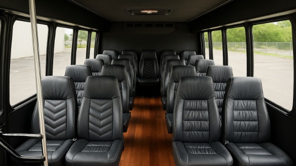 Interior of Charter Bus Company Hammond's 20 Passenger Mini bus in Hammond