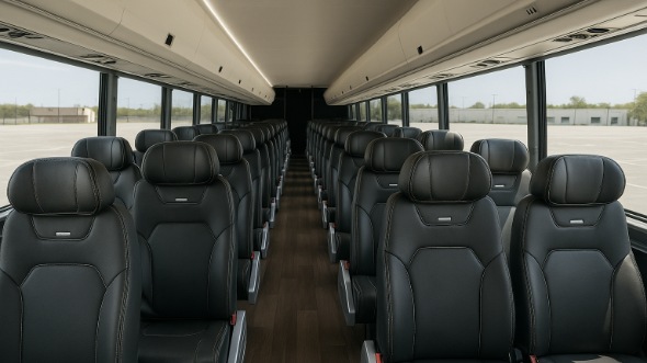 Interior of Charter Bus Company Chicago's 30 Passenger Minibus in Chicago