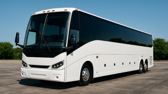 Exterior of Charter Bus Company Hammond's 55 Passenger Charter Bus in Hammond