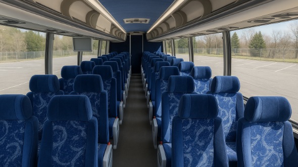 Interior of Charter Bus Company Gary's 56 Passenger Charter Bus in Gary