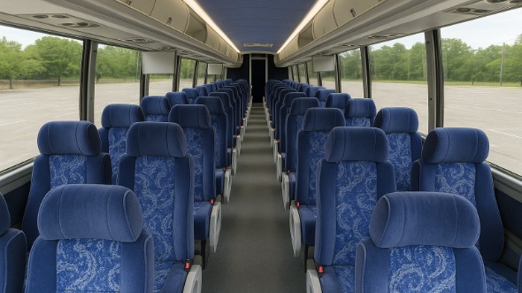 mishawaka 50 passenger charter bus inside
