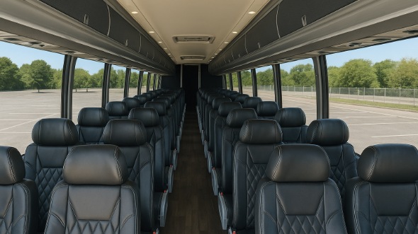 mishawaka 54 passenger charter bus inside