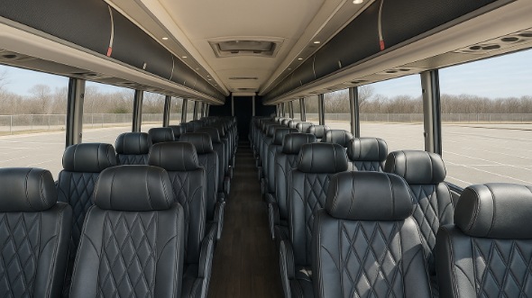 mishawaka 56 passenger charter bus inside