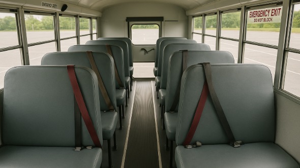 Interior of Charter Bus Company Joliet's School Bus in Joliet